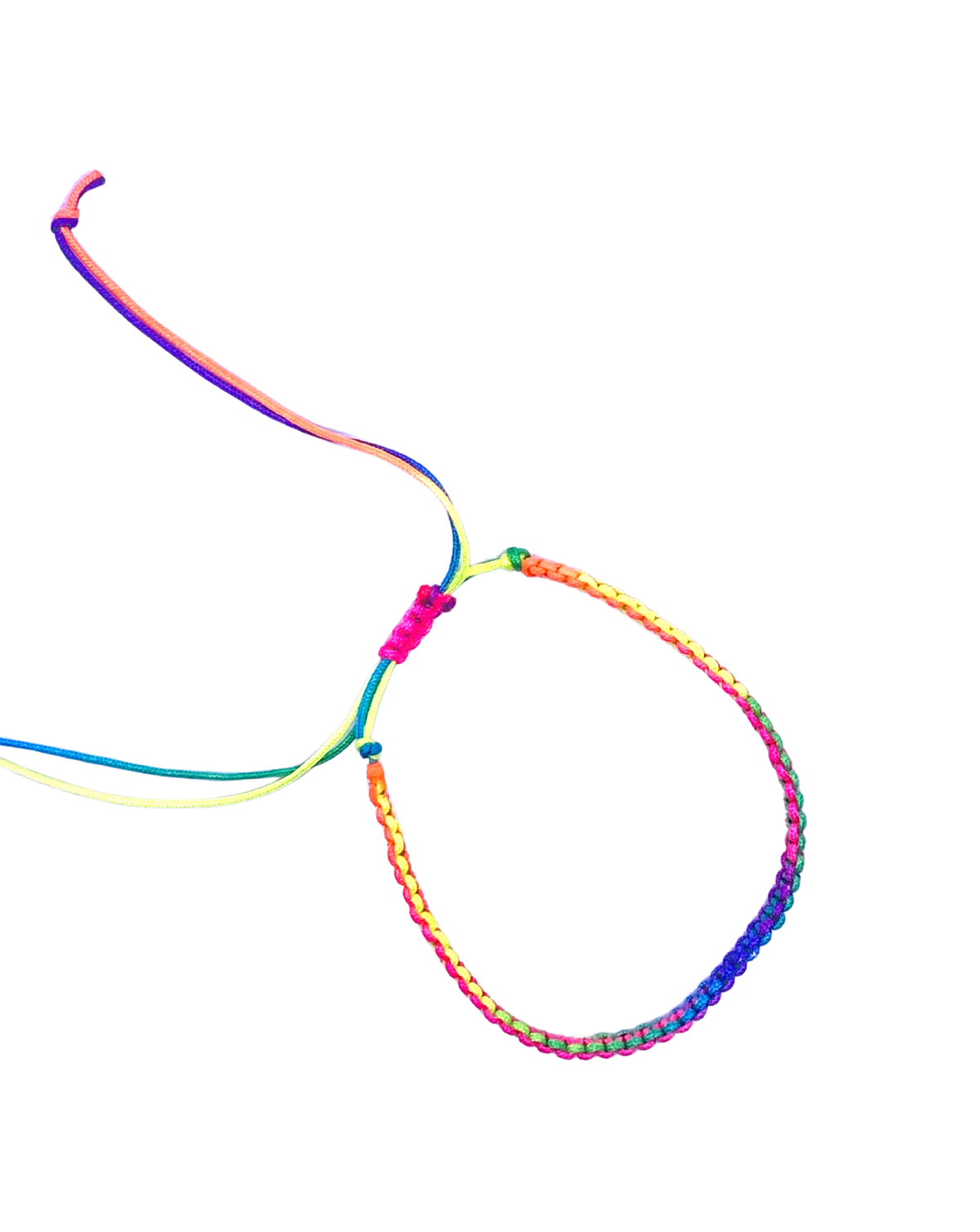 neon braided friendship bracelet