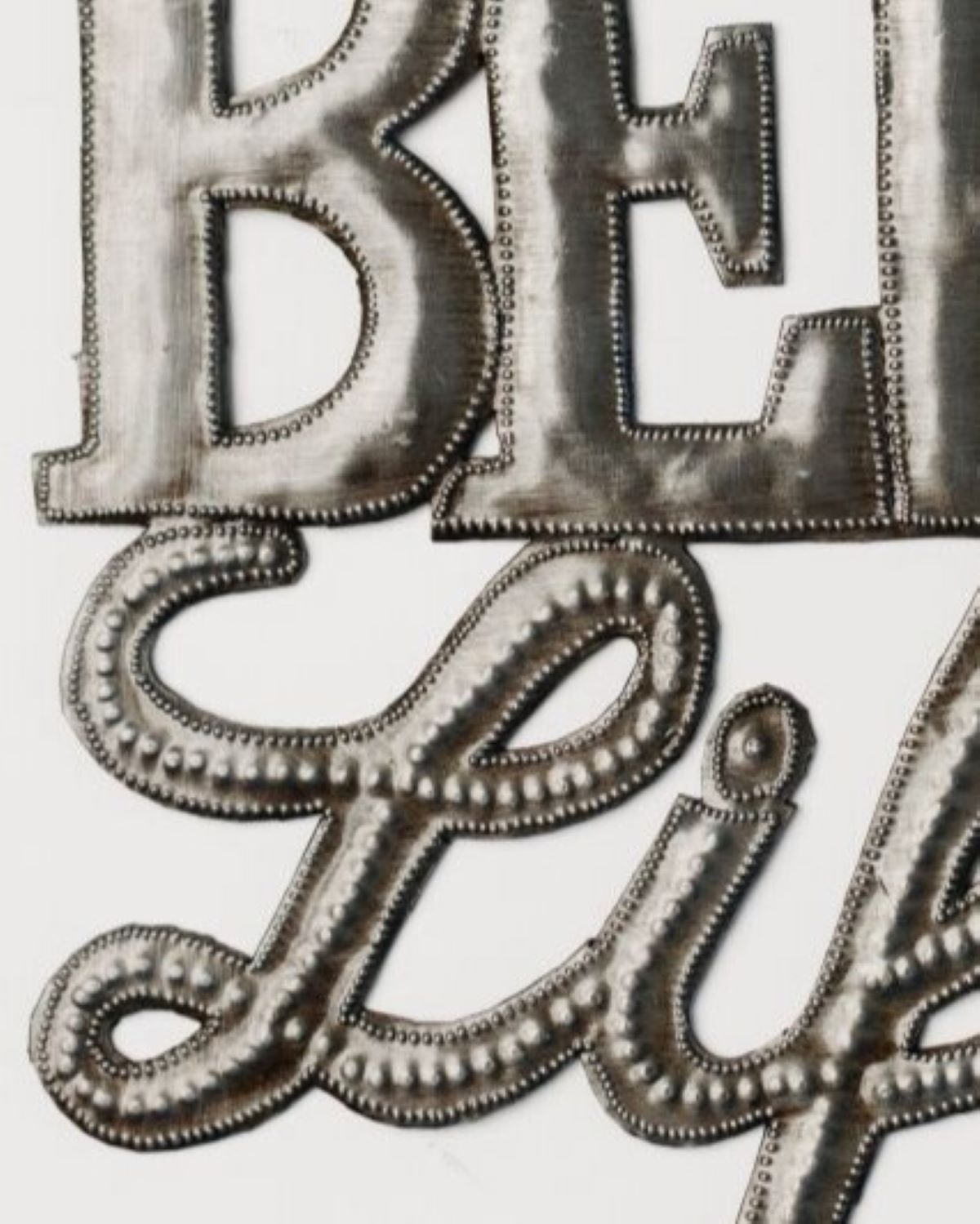 metal art sign - beach life with anchor