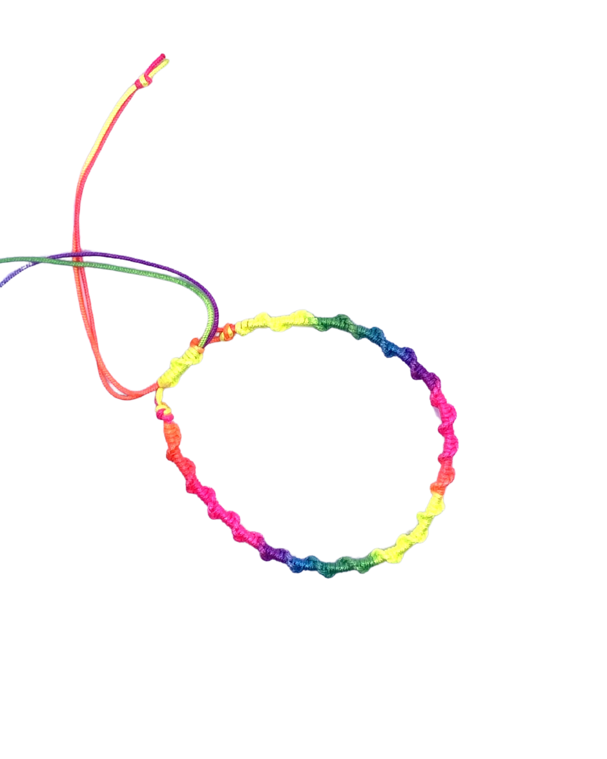 neon braided friendship bracelet