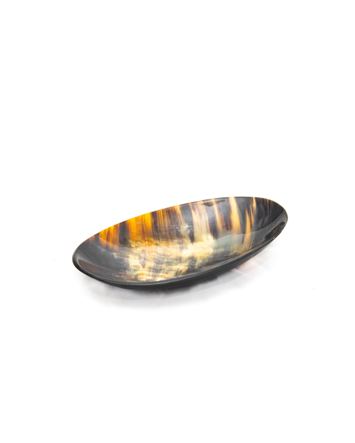 small oval cowhorn dish
