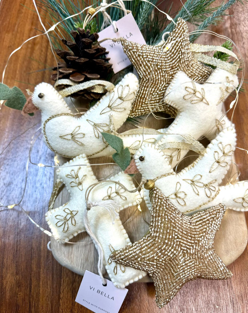 6 ornament bundle in gold