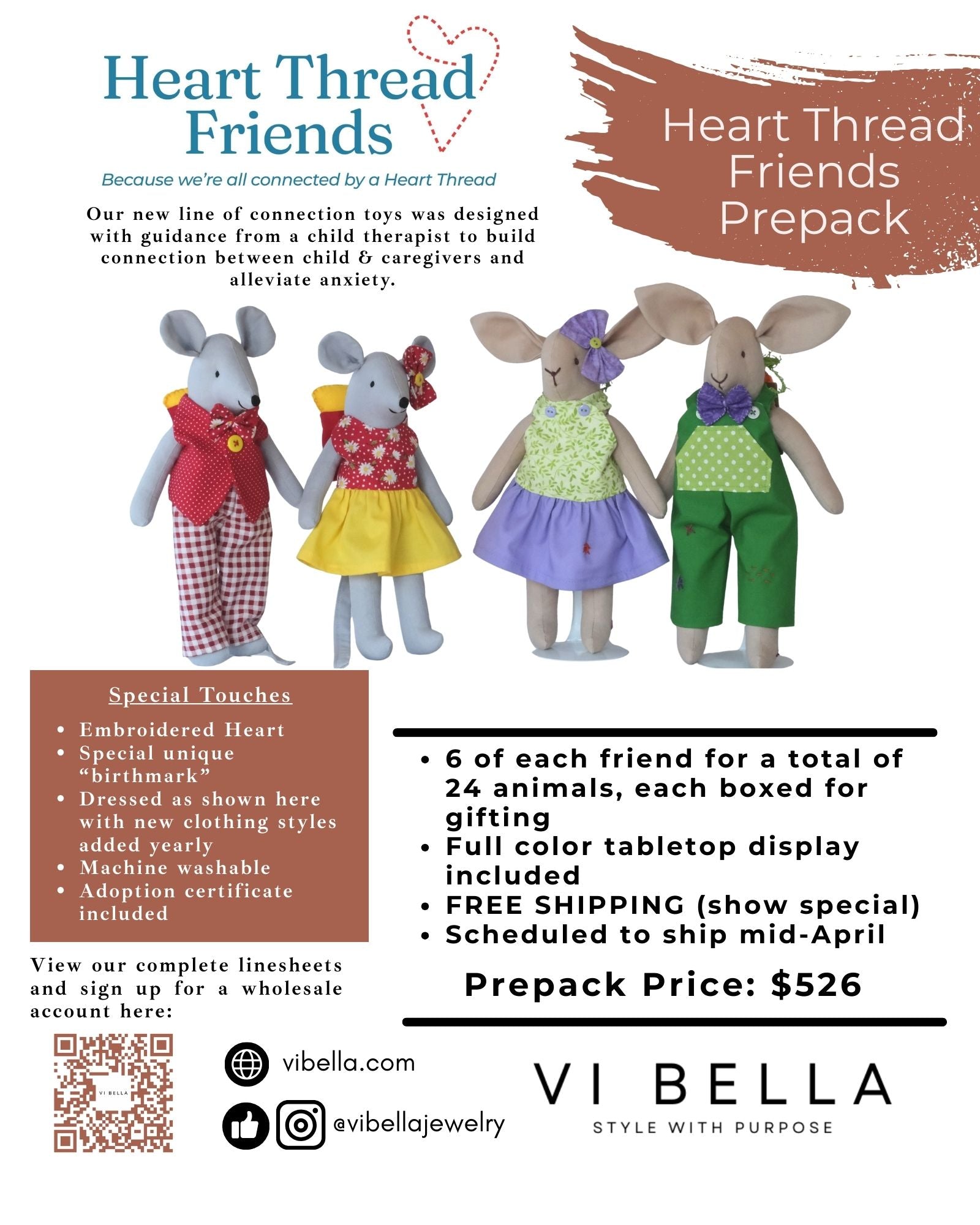 Advertisement for Heart Thread Friends toys with toy figures and promotional text.
