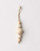 natural wood bead ornament