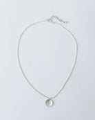 16" silver chain with small silver disc charm