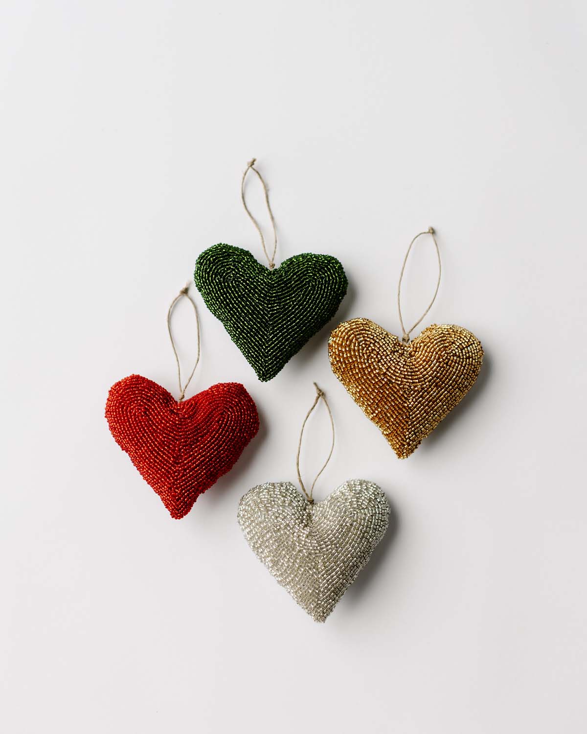 Maria Handbeaded Heart Ornament