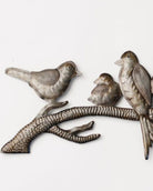 metal wall art - 6 birds on a branch