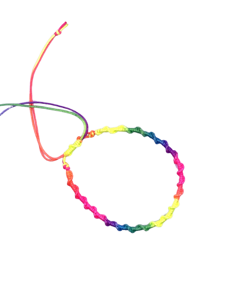 neon braided friendship bracelet